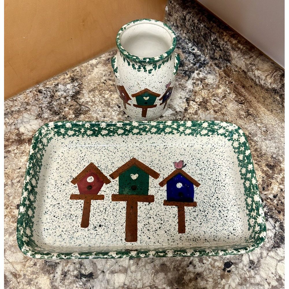 Home and‎ Garden Party Farmhouse Utensil Holder And Baking Dish - Picture 2 of 8